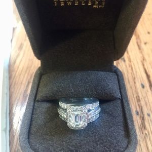 Women's 2CTTW Wedding Ring and Engagement Set